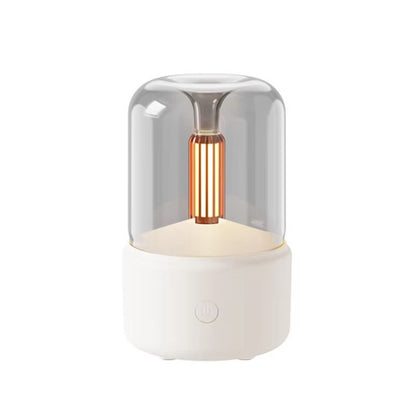4 oz (120 mL) Candlelight Aroma Diffuser & Cool-Mist Humidifier – USB Rechargeable Night Light for Relaxing Ambience