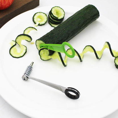 Multi functional Spirals Cutter, Stainless Steel Vegetable Slicer, Manual Screw Potato Spiral Cutter for Kitchen