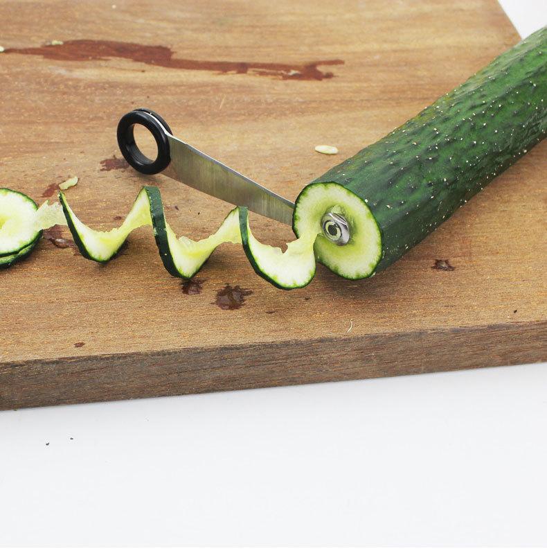 Multi functional Spirals Cutter, Stainless Steel Vegetable Slicer, Manual Screw Potato Spiral Cutter for Kitchen