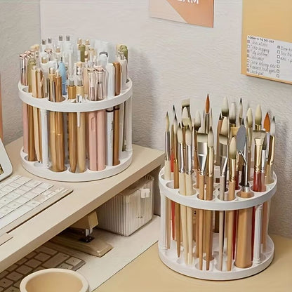 360 Degree Rotating Brush Organizer Makeup and Desk Storage Holder