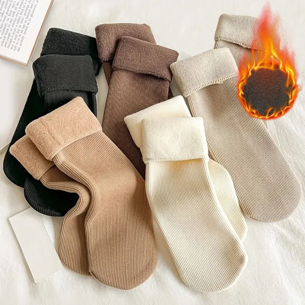 Winter Warm Thick Thermal Socks Five Pair Set Unisex Snow Socks