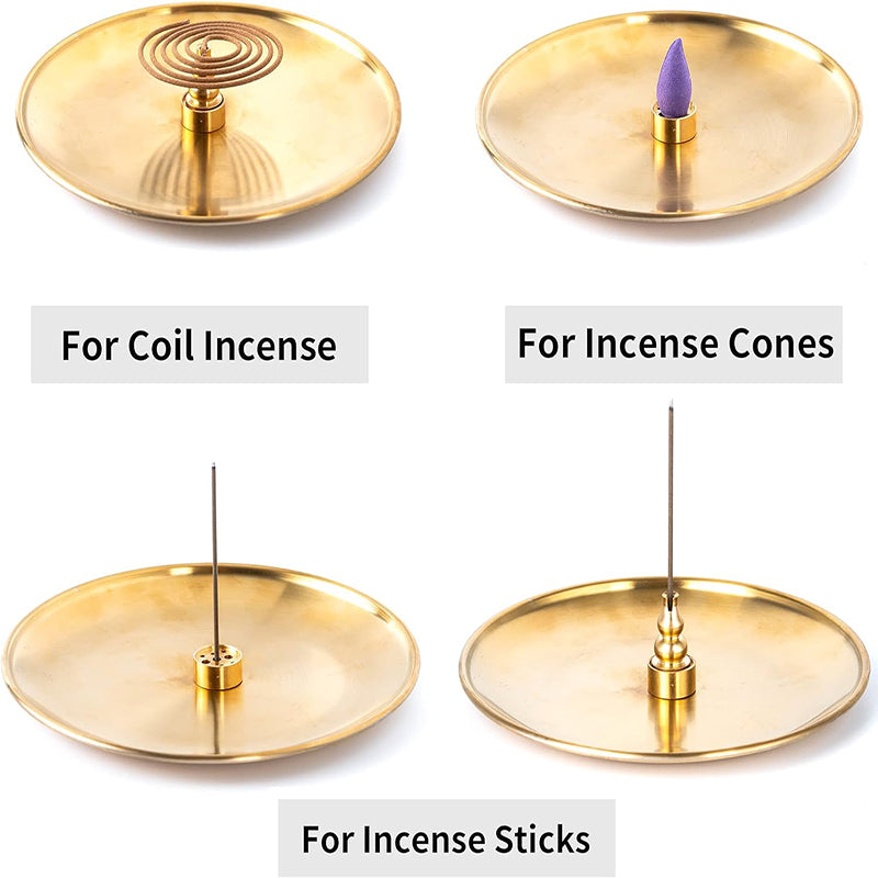 Metal Incense Burner, Brass Incense Tray, Sage Holder Palo Santo Holder Home Decor Crafts