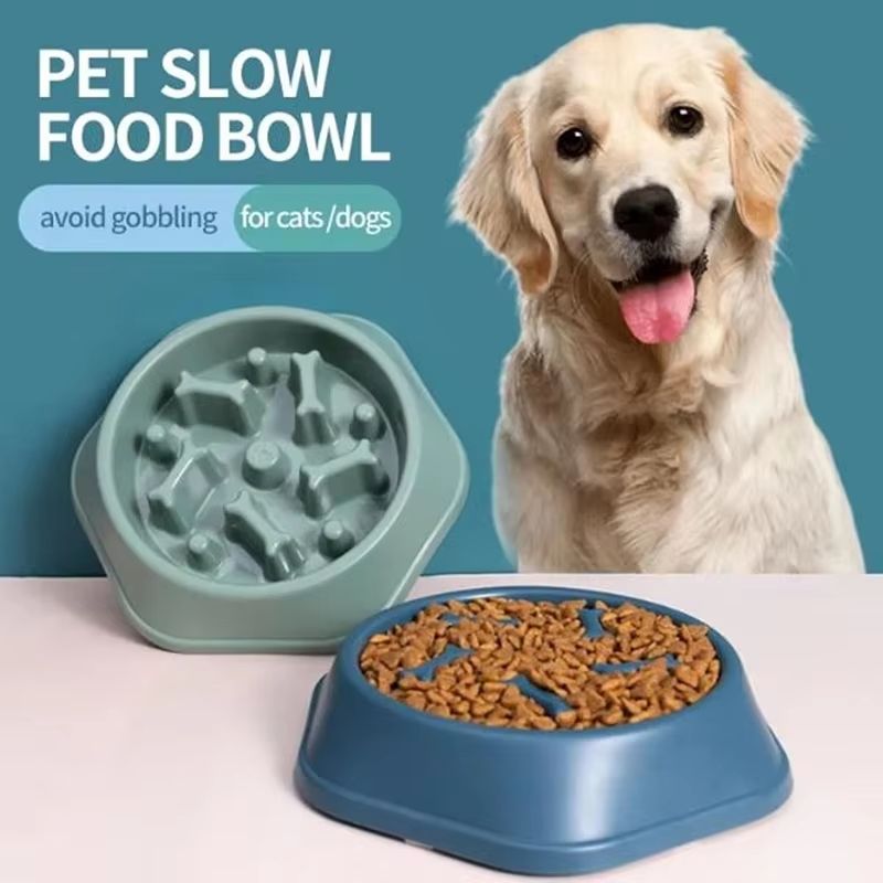 Puzzle Slow Feeder Dog & Cat Bowl – Non-Slip Slow-Eat Pet Feeding Dish for Small, Medium & Large Breeds