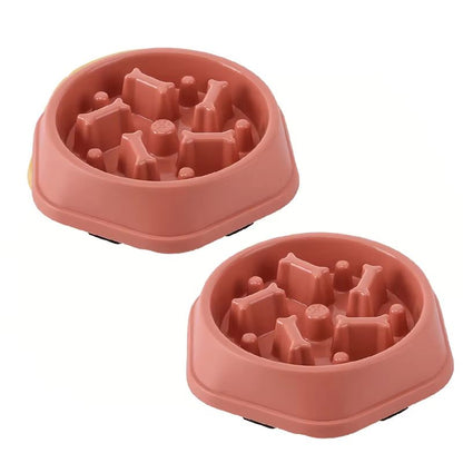 Puzzle Slow Feeder Dog & Cat Bowl – Non-Slip Slow-Eat Pet Feeding Dish for Small, Medium & Large Breeds