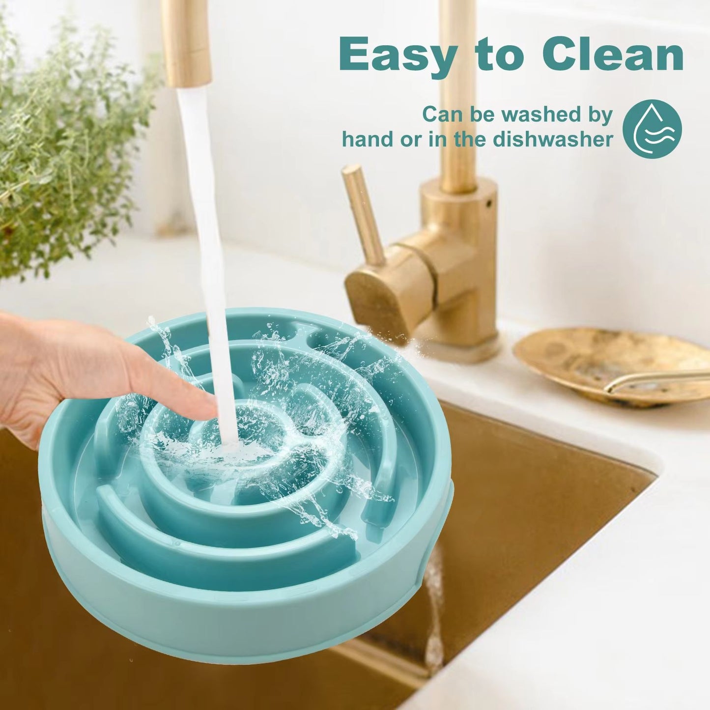 Eco Dog Slow Feeder Bowl – Non-Slip Puzzle & Anti-Gulp Dish for Large, Medium & Small Dogs