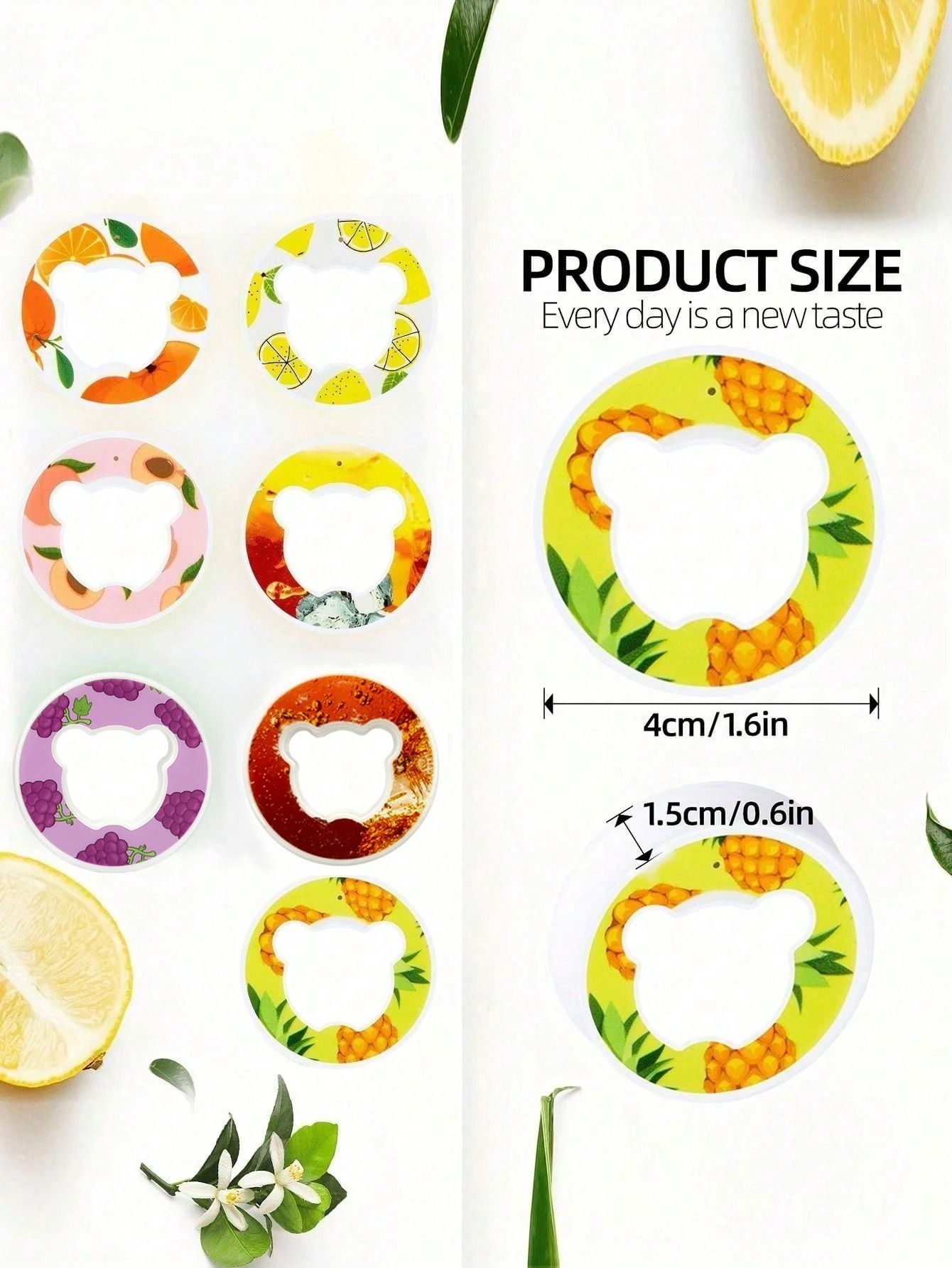 Bear Fruit Flavor Pods for Water Bottles Zero Sugar Zero Calorie Drink Enhancers