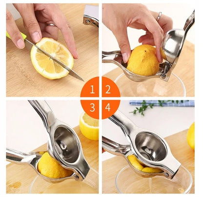 Stainless Steel Lemon Squeezer Manual Citrus Juicer for Kitchen and Home Use