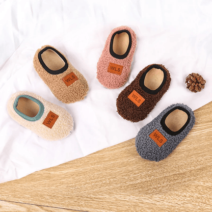 CozySteps Plush Baby Slippers – Soft Anti-Slip Toddler Floor Shoes for Warm Indoor Comfort