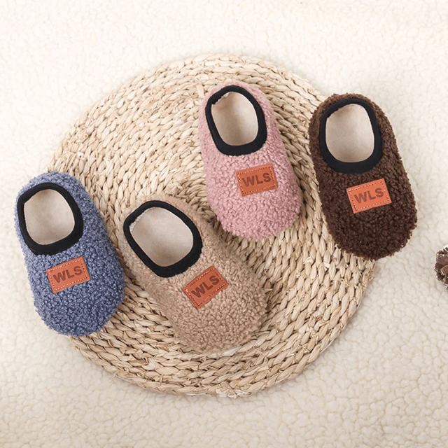 CozySteps Plush Baby Slippers – Soft Anti-Slip Toddler Floor Shoes for Warm Indoor Comfort
