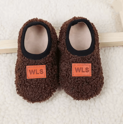 CozySteps Plush Baby Slippers – Soft Anti-Slip Toddler Floor Shoes for Warm Indoor Comfort