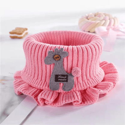 SnuggleGiraffe Knitted Baby Scarf – Soft Winter Neck Warmer for Kids and Toddlers