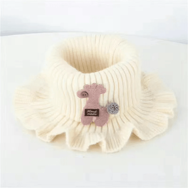 SnuggleGiraffe Knitted Baby Scarf – Soft Winter Neck Warmer for Kids and Toddlers