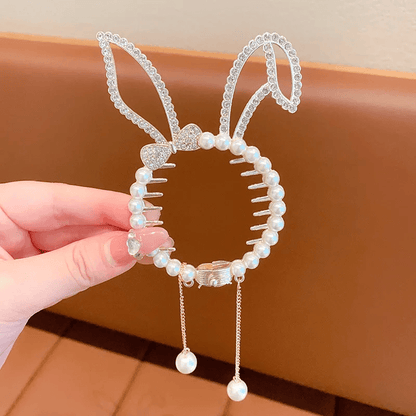 AngelGleam Tassel Hair Clip – Elegant Wing and Pearl Hair Accessory for Girls and Women