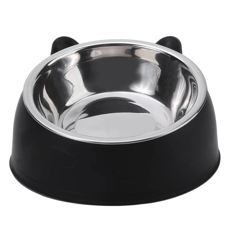 Inclined Stainless Steel Pet Food and Water Bowl for Cats and Small Dogs
