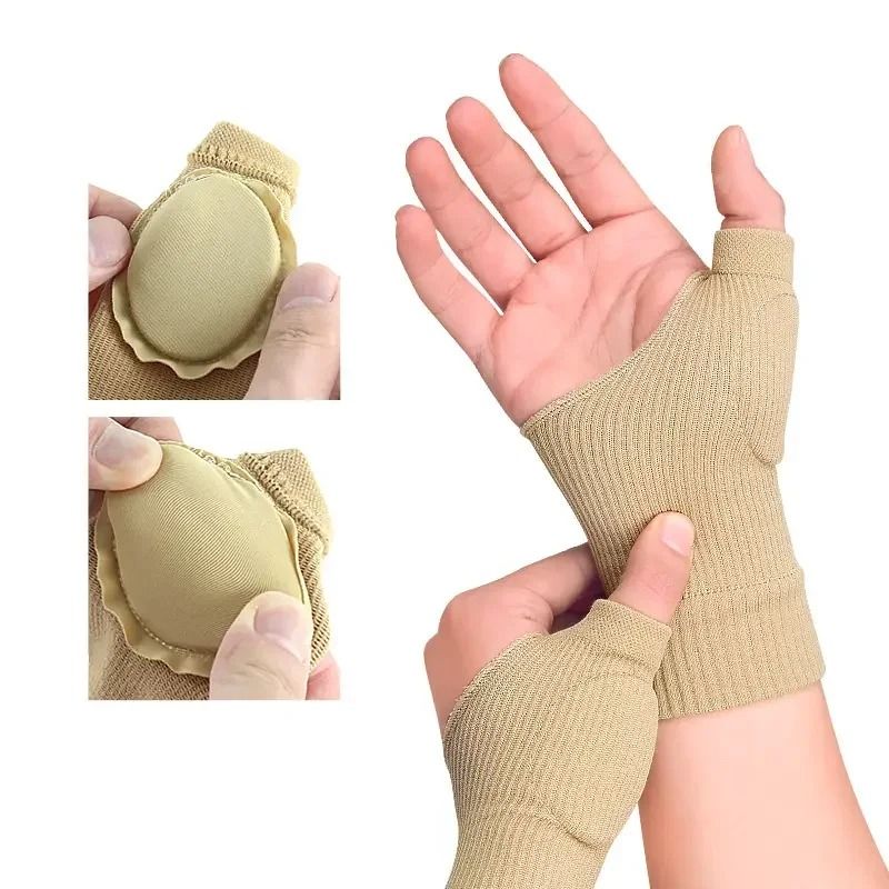 Wrist and Thumb Compression Gloves with Gel Support Pads