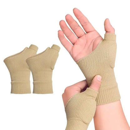 Wrist and Thumb Compression Gloves with Gel Support Pads