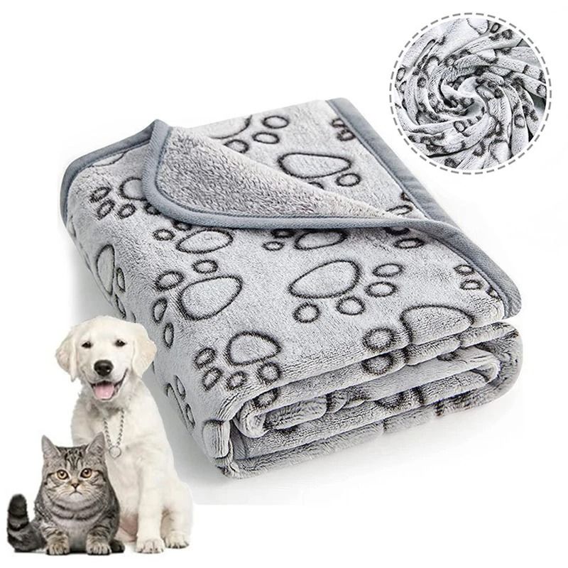 Cozy Cartoon Pet Blanket for Cats and Dogs