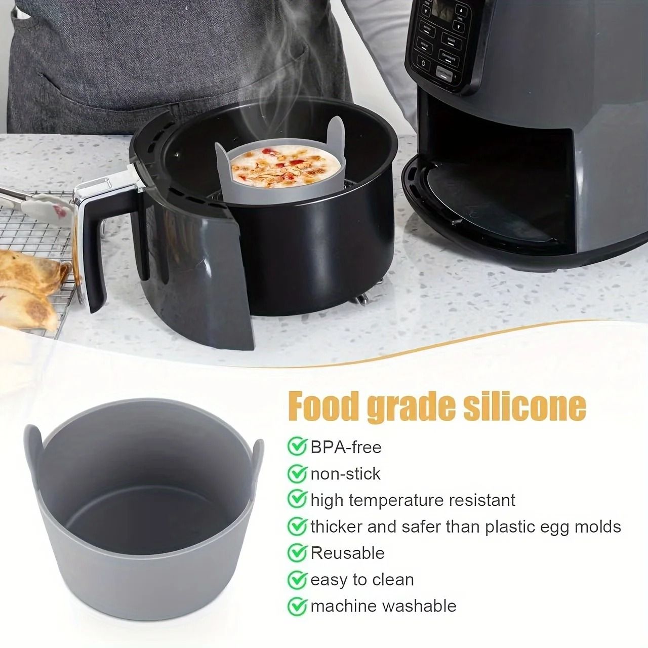 Silicone Egg Poacher Cups for Air Fryer and Cookware