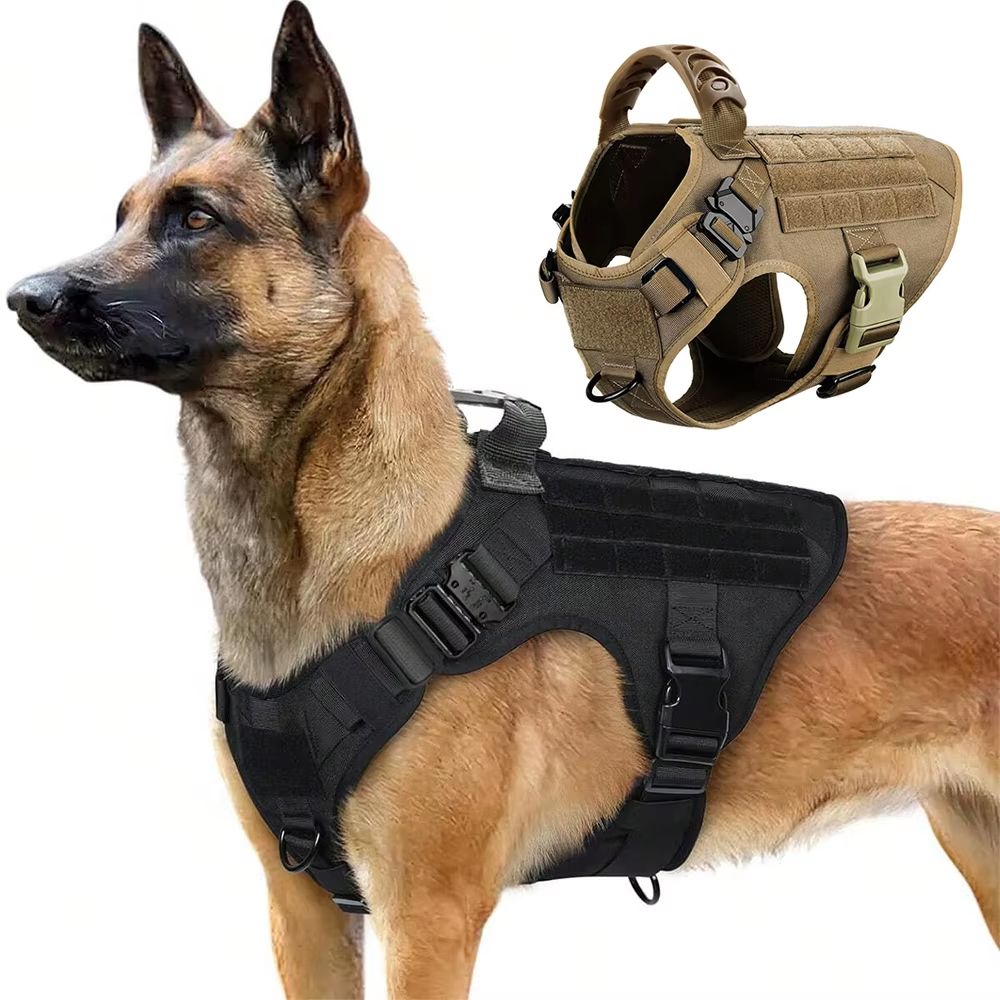 K9Force Elite Tactical Dog Harness – Large Military Style Vest for German Shepherd, Malinois & Working Breeds
