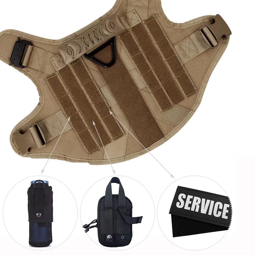 K9Force Elite Tactical Dog Harness – Large Military Style Vest for German Shepherd, Malinois & Working Breeds