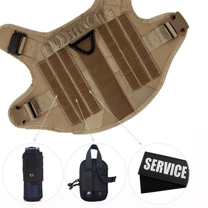 K9Force Elite Tactical Dog Harness – Large Military Style Vest for German Shepherd, Malinois & Working Breeds