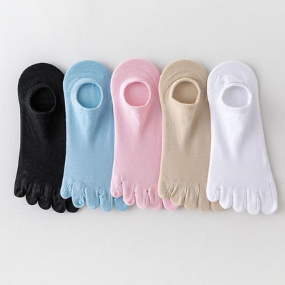 Yoga Toe Socks Five Pair Set for Women