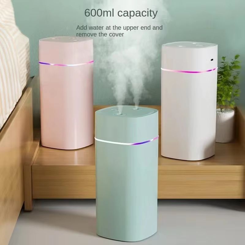 AquaBreeze Dual-Nozzle USB Humidifier 600ml/H (20.3 fl oz/H) Super Mist
