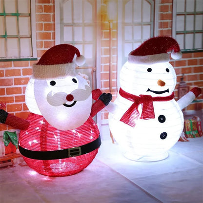 Lantern Outdoor Waterproof Lawn Garden, New Santa Claus Snowman Fairy Lights, Lights for Wedding Party Christmas