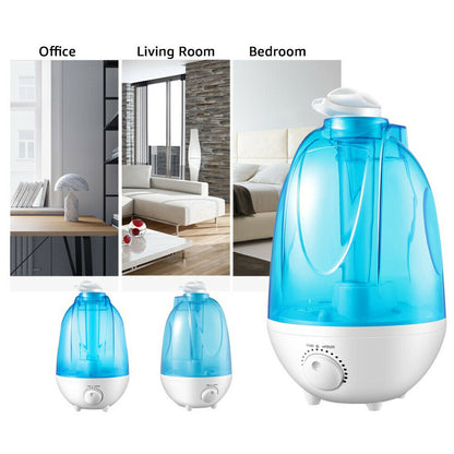 Ultrasonic Air Humidifier, Double Sprayers, Big Mist Volume, Fog Mist Maker, Essential Oil Diffuser, Home, Office, Baby