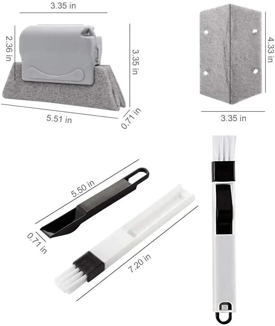 Window Track Cleaning Brush Tools Set For Sliding Door Tracks And Grooves