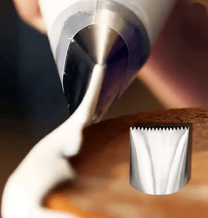 DecoTwist Double Sided Cream Nozzle Set for Professional Cake and Pastry Decorating