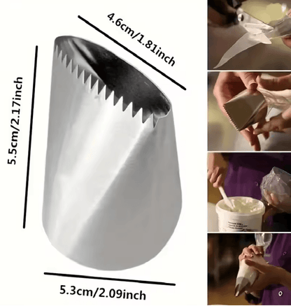 DecoTwist Double Sided Cream Nozzle Set for Professional Cake and Pastry Decorating