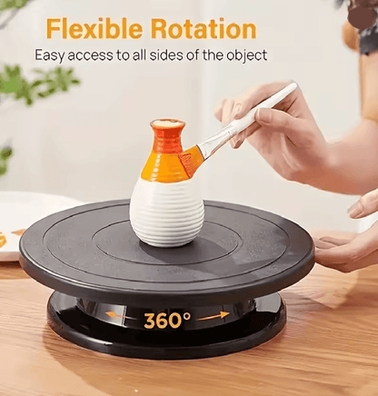 BakeEase 6 Piece Cake Turntable and Decorating Kit for Effortless Frosting and Design