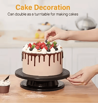 BakeEase 6 Piece Cake Turntable and Decorating Kit for Effortless Frosting and Design
