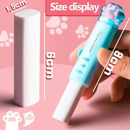 Cute Cat Eraser Retractable Eraser Pen for School Supplies and Sketching