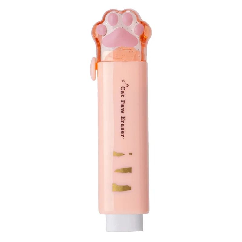 Cute Cat Eraser Retractable Eraser Pen for School Supplies and Sketching