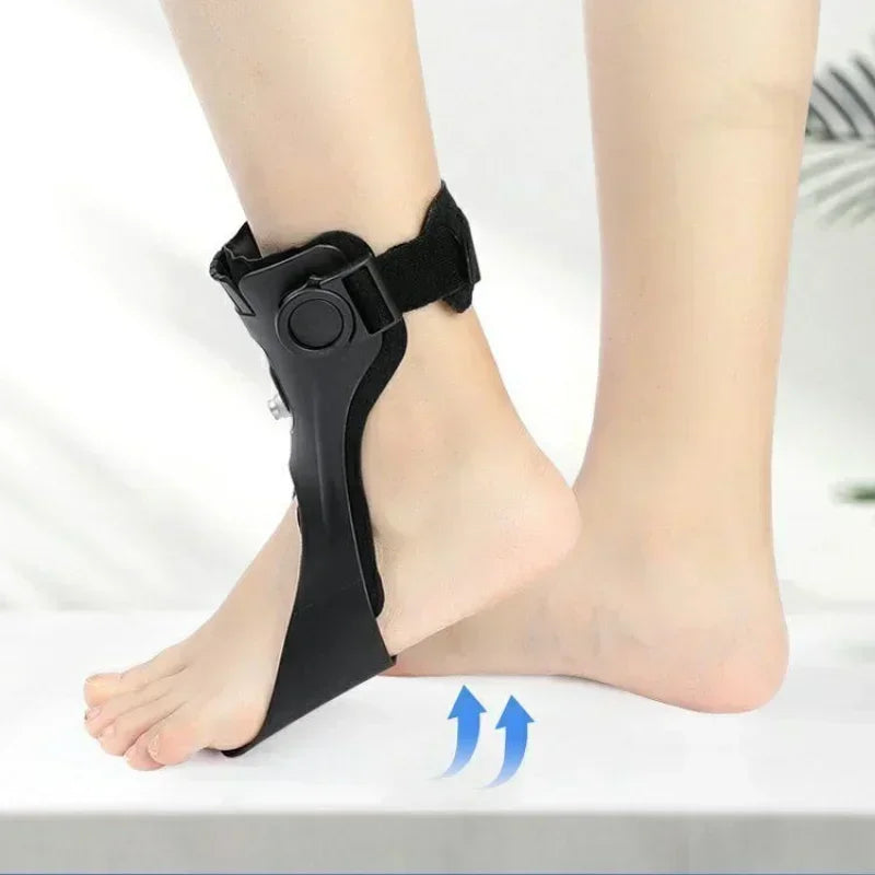 Adjustable Drop Foot Brace, Ankle Support with Buckle, Comfort Aid for Stroke Hemiplegia Walking, Fits Most Shoes