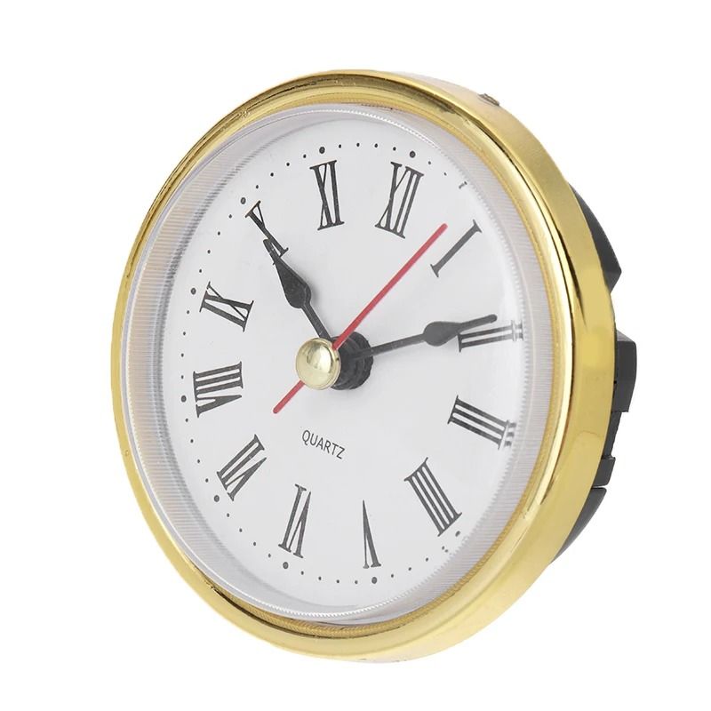 Classic Round Quartz Clock Insert With Roman Numerals