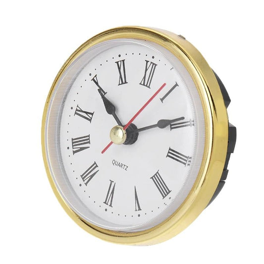Classic Round Quartz Clock Insert With Roman Numerals