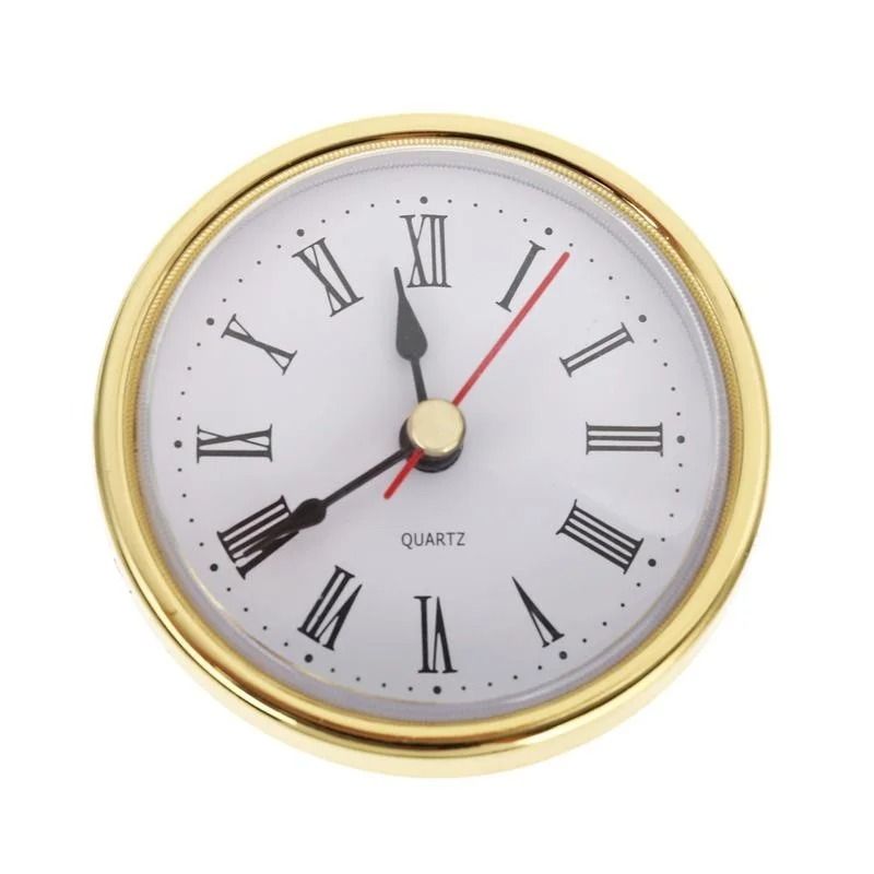 Classic Round Quartz Clock Insert With Roman Numerals