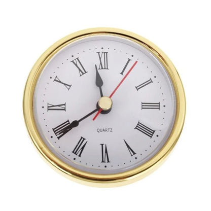 Classic Round Quartz Clock Insert With Roman Numerals