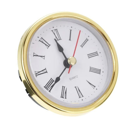 Classic Round Quartz Clock Insert With Roman Numerals
