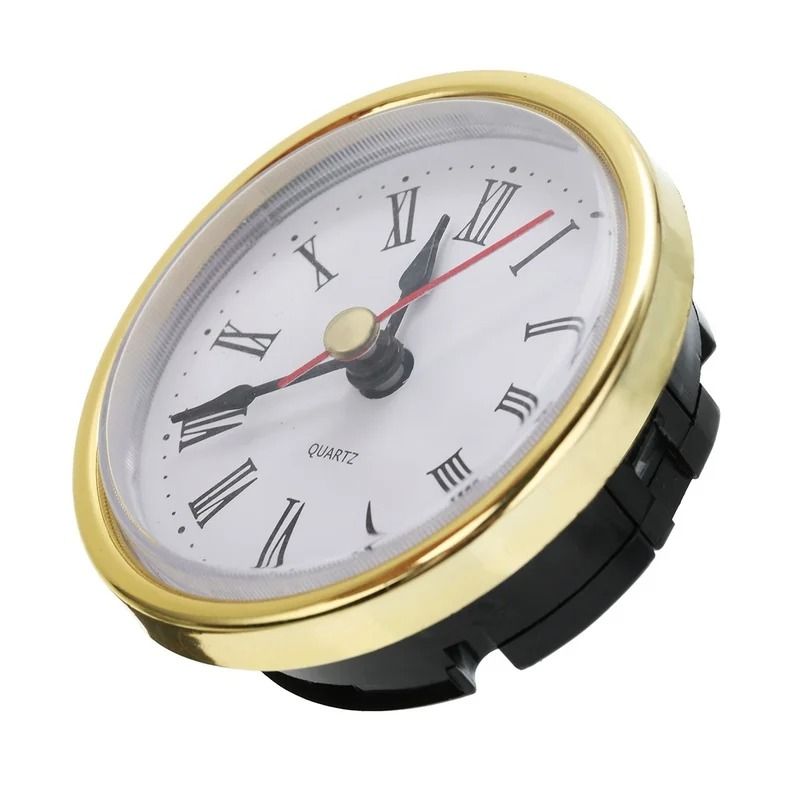 Classic Round Quartz Clock Insert With Roman Numerals