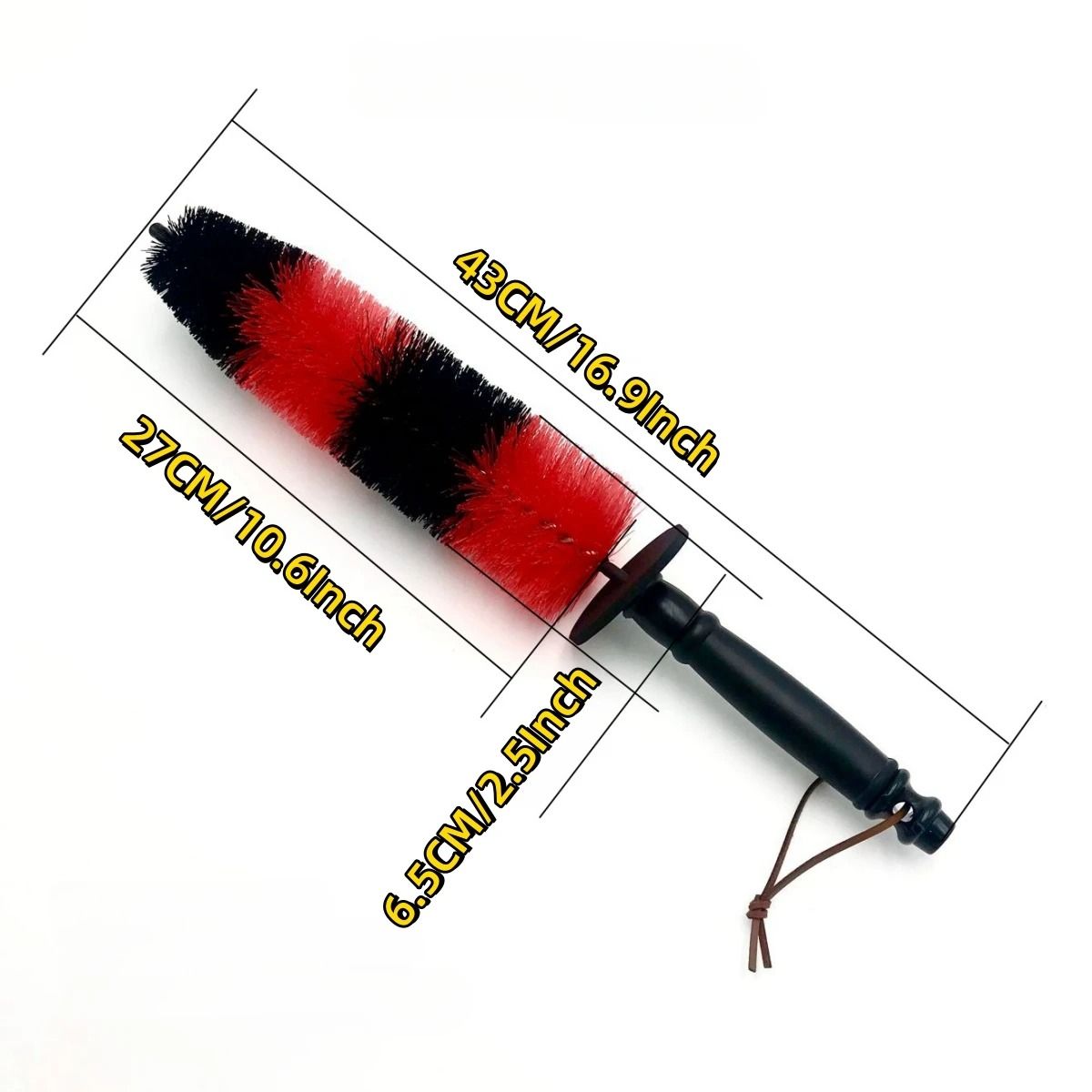 Soft Long Handle Wheel Cleaning Brush For Car Rims And Tires