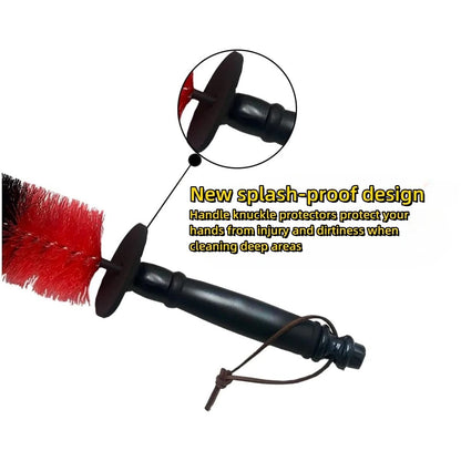 Soft Long Handle Wheel Cleaning Brush For Car Rims And Tires