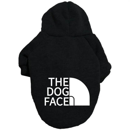 Pet Dog Hoodie for Autumn and Winter Large Dog Clothes with Text Pattern and Comfortable Fit