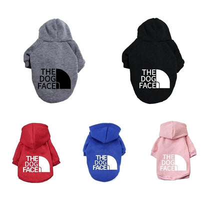 Pet Dog Hoodie for Autumn and Winter Large Dog Clothes with Text Pattern and Comfortable Fit