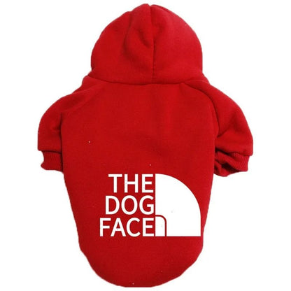 Pet Dog Hoodie for Autumn and Winter Large Dog Clothes with Text Pattern and Comfortable Fit