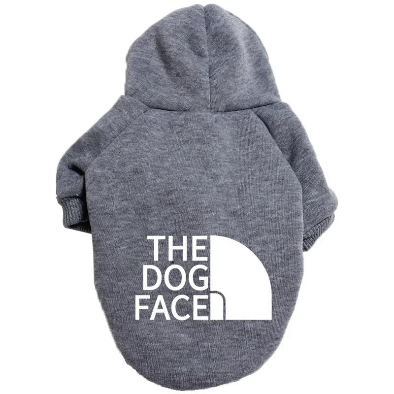 Pet Dog Hoodie for Autumn and Winter Large Dog Clothes with Text Pattern and Comfortable Fit
