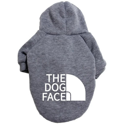 Pet Dog Hoodie for Autumn and Winter Large Dog Clothes with Text Pattern and Comfortable Fit